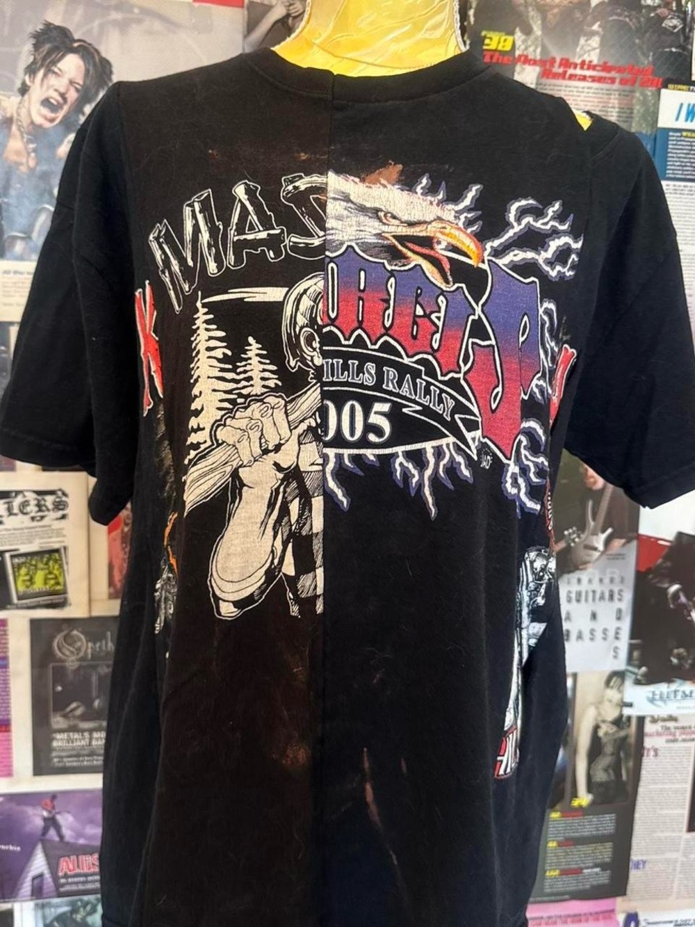 Vintage 2005 Black Graphic Band T-Shirt - Rally Design